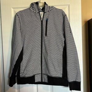 lululemon athletica Black and White Striped Hoodie